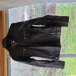Aaron Craft brown leather jacket size M